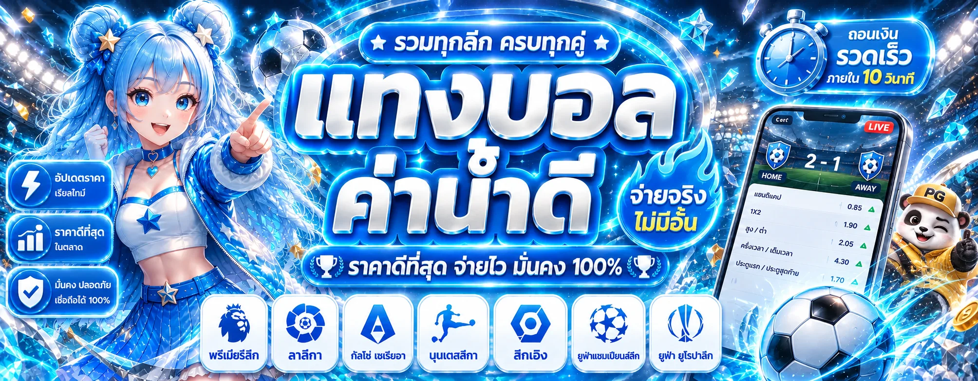 banana168 แทงบอล ผลบอลสด และราคาบอลสำหรับมือใหม่ ภาพประกอบโทนฟ้านีออน